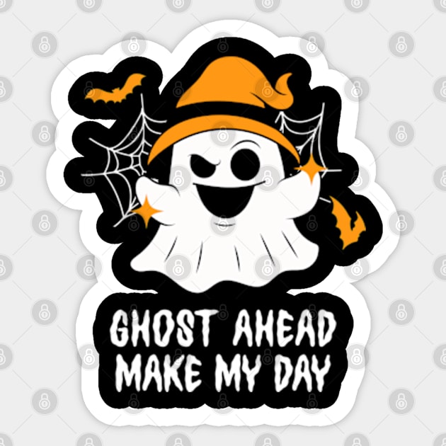 Ghost Ahead Make My Day Sticker by Three Meat Curry